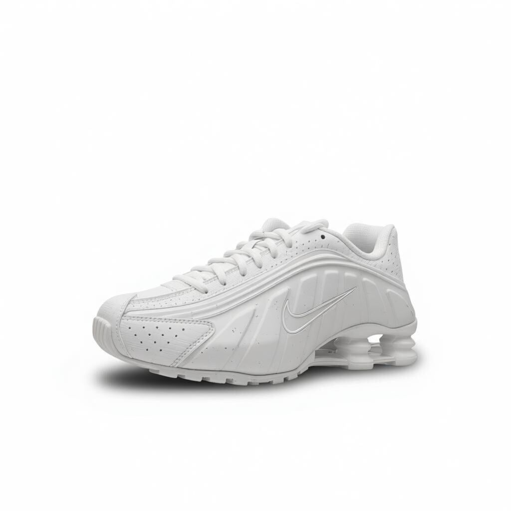 NIKE SHOX R4 BLANCO/PLATA
