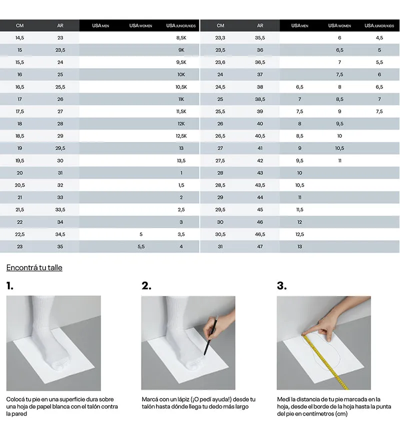 Tabla de talles